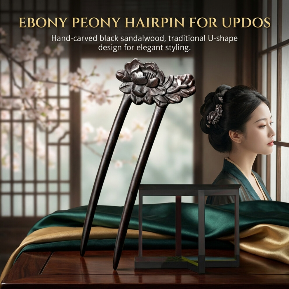 Zhouq-Outdoors U-Shaped Sandalwood Hairpin For Updo