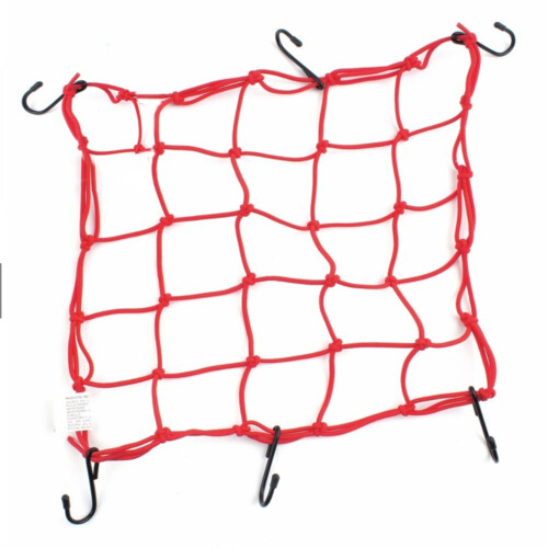 (red, 40*40) Motorcycle Luggage Net with 6 Hooks 2