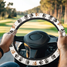 Lenkradbezüge mit Pfotenmuster für Golfcarts – Weich, universell, kompatibel mit Club Car, Innenausstattung für Tierliebhaber