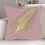 Μαξιλαροθήκη Holland Velvet 45x45cm με χρυσό και στάμπα σε ροζ χρώμα 1