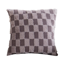 Housse de coussin carrée en fausse fourrure 45 x 45 cm