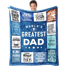 Die beste Papa-Decke der Welt – 152 x 203 cm, Geschenkidee zum Vatertag, Geburtstag oder zu Weihnachten von Tochter/Sohn, Geschenkidee für