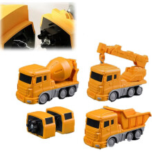 Constructo, jeu de construction modulaire transformable – Voiture magnétique de chantier avec boîte de rangement (8 pièces), compatible avec LEGO