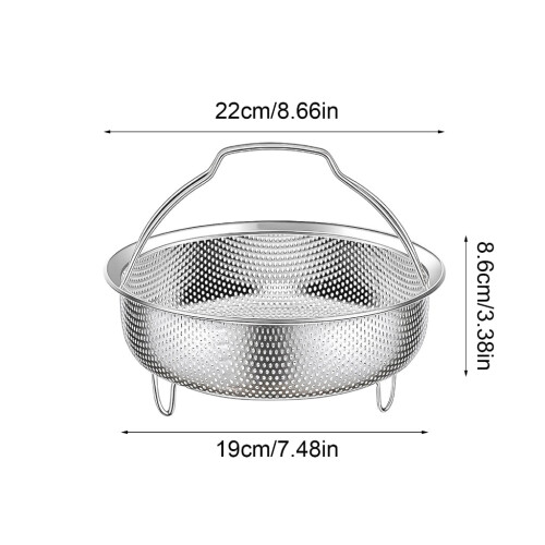 Panier vapeur en acier inoxydable avec poignée 2
