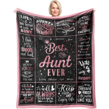 Cadeaudeken van 50"x60" voor de verjaardag van een tante – Geschikt voor nichtje/neefje, ideeën voor de allerbeste tante