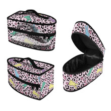 Tragbarer Bügeleisen-Organizer mit Hasen- und Leopardenmotiv (30 x 17 x 14 cm), wiederverwendbar für Handdampfbügeleisen (nur Tasche)