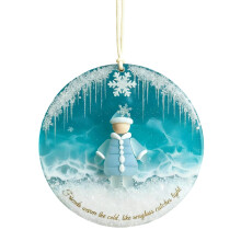 Acryl-Weihnachtsanhänger, 2D, flach, Weihnachtsdekoration