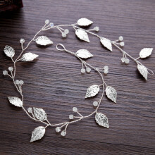 (Silver) Gold Metal Hair Hoop - Party Fashion Accessory