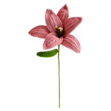 Handgehäkelter Tulpenstrauß (40 cm), künstliche, immerblühende Blume – ideales Geschenk zum Valentinstag, Schulanfang oder als Dekoration für