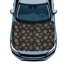 Capotă auto, rezistentă la căldură, leopard, câine, labă de imprimare, banner pentru capotă auto, potrivit pentru majoritatea autovehiculelor,
