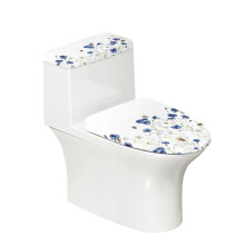 WC-Deckelbezüge mit Bienen- und Blumenmuster, 2-teilig, waschbar, staubdicht, für den Innenbereich