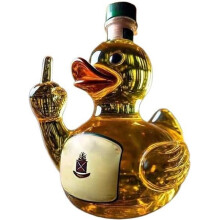 Carafe à whisky vintage en verre orné d'un motif de véhicule tout-terrain