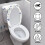 Ensemble de 2 couvre-abattants de toilette Abeille et Fleur avec bord élastique 3