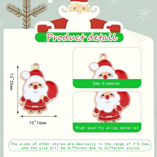 Christmas Enamel Charms Pendant Set 50 pcs 1