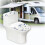 Ensemble de 2 couvre-abattants de toilette Abeille et Fleur avec bord élastique 5
