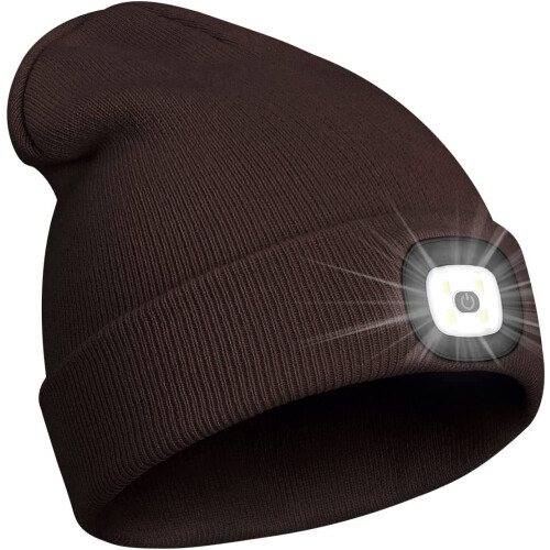 Χειμερινό καπέλο Beanie με φως LED για γυναίκες άνδρες μπαμπά πατέρα