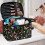 Makeup Bag Butterfly Leaf Pattern Polyester 8.86x6.5x5.9 5