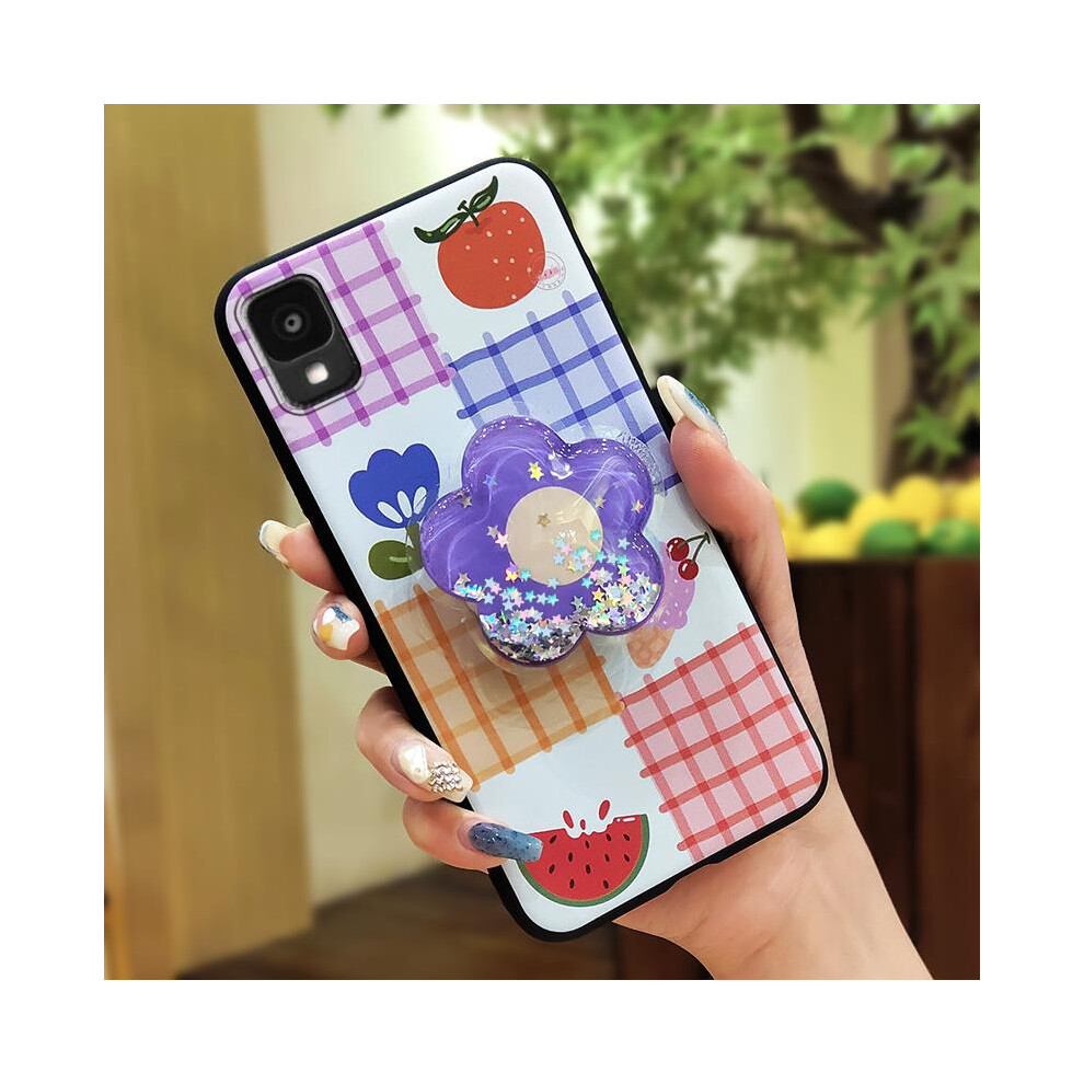 Tpu Phone Case Compatible With Tcl 30Z/30Le/T602dl – Rotatable Stand, Waterproof, Anti-Knock, Lens Protection, Dirt-Resistant 9482726285755