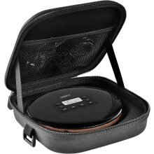Étui pour lecteur CD portable compatible avec Deluxe, Sunoony, HOTT, Gueray, ARAFUNA, Klim, GPX, Walkman et Discman – Rangement pour câble et