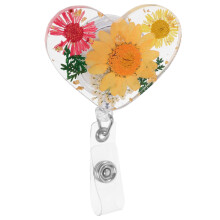 Retractable Badge Holder Heart Shaped ID Badge Nurse 9.00X5.00X2.00CM