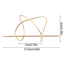 (Gold) Minimalist X-Shaped Hair Pins - Elegant Bun Sticks