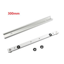 Aluminium Alloy T-tracks Slot Miter Track and Miter Bar Slider for Table Saw Router Table Accessory, 300mm Miter Bar + 300mm T-Track