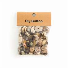 2-Pack Assorted Resin Buttons (0.9-3.5cm), Durable Round DIY Sewing & Crafting Buttons, Style 20