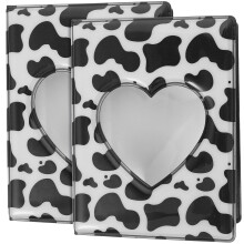 2pcs Unique Hollow Design Photo Album Heart Pattern Adorable Photo Organizer Meaningful Gift