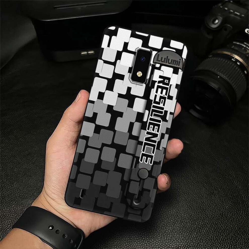 Blu View4 Phone Case Â Anti-Dust, Waterproof Silicone Case With Wrist Strap, Kickstand & Geometry Design Â Compatible With Blu View4 9482726287711