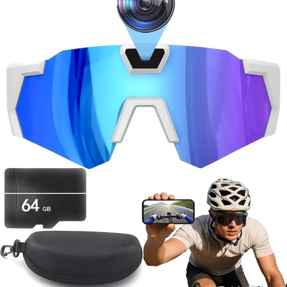 4K Hd Pov Baseball Glasses With Camera, Lightweight Sports Recording Sunglasses Compatible With Action Audio 9482726288749