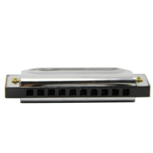 GOOHOCHY 10 Hole Harmonica Blues Harp for Country Music Child Silver