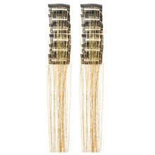 Rainbow Clip-In Hair Tinsel Set 12 pcs 52x3.3x0.5 cm