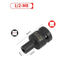 Tap Socket Double Square Head 1/2inch Driver For Pneumatic Wrench Tool Accessories And Parts Replacement M6-M24, M8