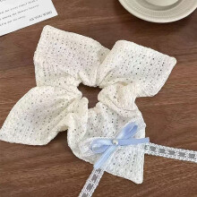 (10) XL Floral Beaded Scrunchy Hair Tie for Women