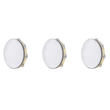 3X Tamburello per Adulti 10 Pollici Tenuto Nel Mano Drum Bell Birch Metal Jingles Percussion Gift Musical Educational Instrument