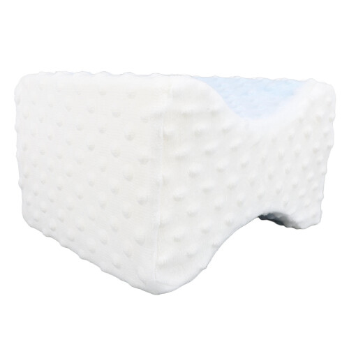 Memory Foam Knee Pillow – Side‑Sleeper Leg Support with Breathable Groove Design 1