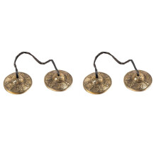 2X Campane Tibetane Tingsha Campane da Meditazione Campane da Meditazione da 6,5 cm, Campane da Meditazione Yoga per Strumento Un Percussione