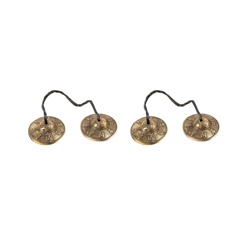 2X Tibetan Tingsha Cymbals Meditation Bells 6.5 Cm Meditation Chime Bells,Meditation Yoga Bell For Percussion Instrument 6033954645045