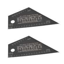 2X Fret Leveling Tool Guitar Bass Neck Fingerboard Measuring Ruler Stainless Steel Fret Rocker Guitar Luthier Tool