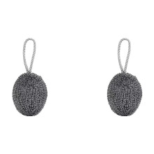 2-Pack Stainless Steel Lanyard Wire Balls, Non-Scratch Reusable Scrubber Pads for Dishes, Pots, Pans & Grills (2.7")