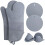 Silicone Kitchen Mitts + Insulated placemats + Hand clamp 6 PCS Set for Kitchen Baking 2