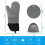 Silicone Kitchen Mitts + Insulated placemats + Hand clamp 6 PCS Set for Kitchen Baking 7