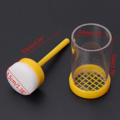 Beekeeper Tools Bee Queen Bottle Marker Marking Cage with Plunger Plastic Beekeeping Equipment 2