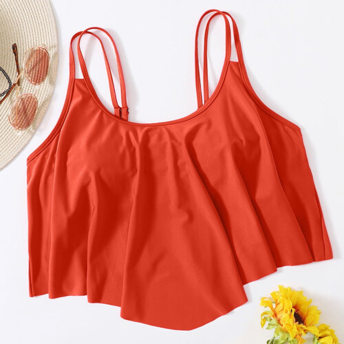 Γυναικεία μαγιό Tankini με βολάν και έλεγχο κοιλιάς, μεγάλα μεγέθη 1
