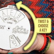 2X Wooden Musician Melody Wheel, Wooden Melody Tool, Circle of Fifths Wheel for Notes, Chords