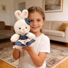 Peluche de conejo de 25 cm (9,8 pulgadas) - Lindo muñeco de conejito para decorar la habitación de niñas y el hogar.