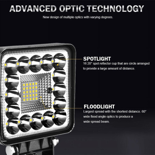 LED Work Light Bar 4 Inch Spot Flood 82W 2