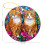 Orange Cat Ceramic Christmas Ornament – Round Keepsake Decor, Compatible with All Tree Types 2
