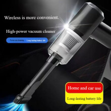 Cordless Car Vacuum 6KPa Suction USB Rechargeable Wet/Dry Compact ABS Transparent Dust Cup