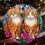 Orange Cat Ceramic Christmas Ornament – Round Keepsake Decor, Compatible with All Tree Types 4